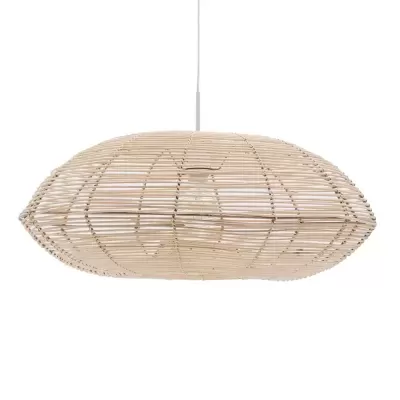 Candeeiro de Teto em Rattan natural Flaran Ø70x27