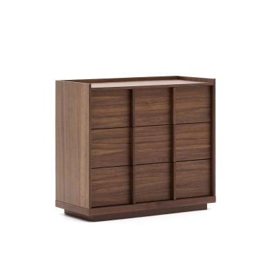 Cómoda Onixa, madeira nogueira, 100x78