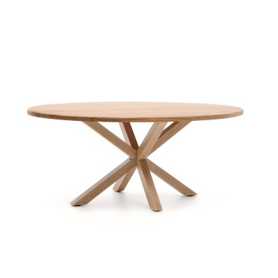 Mesa oval Arge, madeira acácia/metal, 200x100