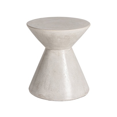 Mesa lateral Telfs, concreto, Ø43x48