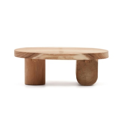 Mesa de centro Mossis, madeira mungur, 90x60