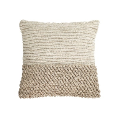 Capa de almofada Madi, lã, bege, 45x45