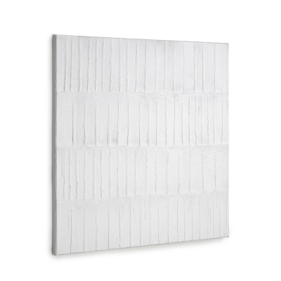 Quadro Basil, branco, 90x90