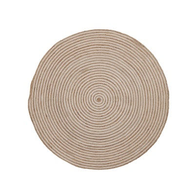 Tapete Sam, listrado, juta natural, Ø100
