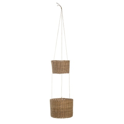 Cestas p/pendurar, rattan natural