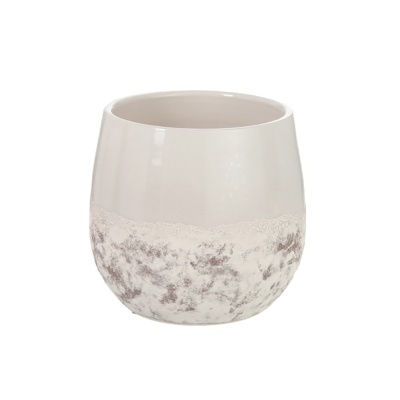 Vaso Ocean, cerâmica, bege, Ø19X16