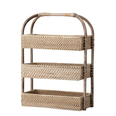 Cesta Manabi, rattan natural, 31x46