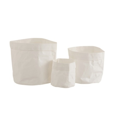 Vasos de papel Kraft, branco, (Conj.3)