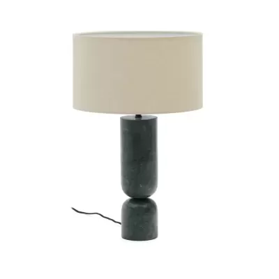 Candeeiro de Mesa em Mármore e Linho Vexis