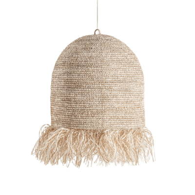 Candeeiro de teto em ráfia natural Boho