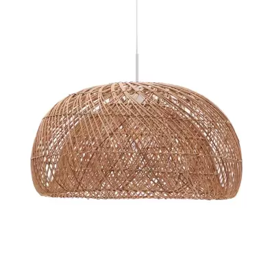 Candeeiro de Teto em Rattan natural Isoren Ø60x33