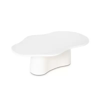 Mesa de centro em madeira manga branca Mukul 120x74