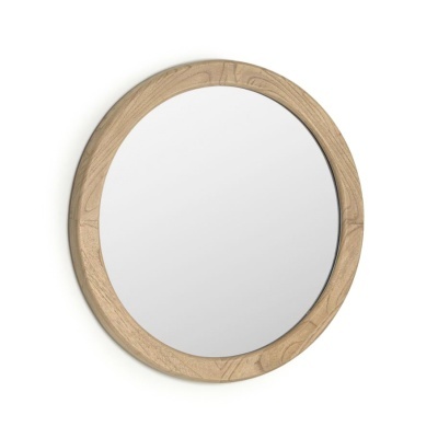 Espelho Aluni, madeira de mindi, Ø50