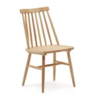 Cadeira em madeira de seringueira natural Tilea