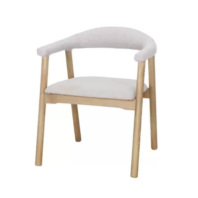 Cadeira com braços estofada madeira Grof