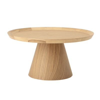 Mesa de centro Luana, madeira carvalho, Ø74x37