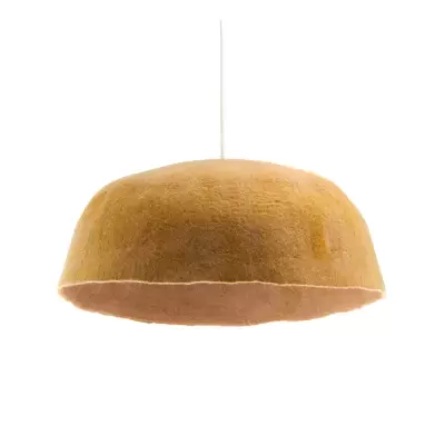 Candeeiro de Teto em Feltro Rosa Dourado Yurte Ø50x16