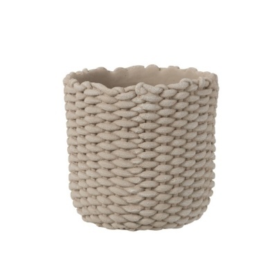 Vaso Rope, cimento, cinza, Ø30x28