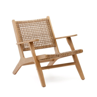 Cadeirão Grigo, madeira acácia/rattan sintético