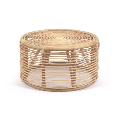 Mesa de centro Khana, rattan natural, Ø66x36