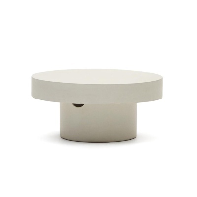 Mesa de centro Aguabrava, exterior, cimento, branco