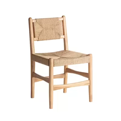 Cadeira em madeira teca e corda de cânhamo Agia