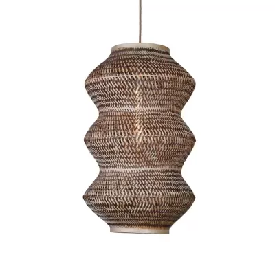 Candeeiro de Teto em Bambu Preto Barbados Ø40x69