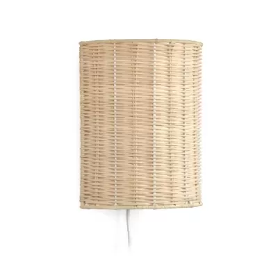 Aplique de Parede em Rattan Natural Kim