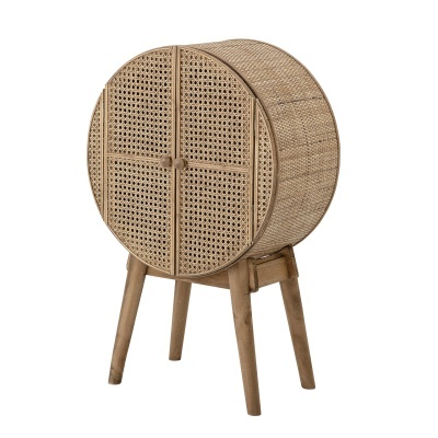 Armário Otto, madeira abeto/rattan, 52x80