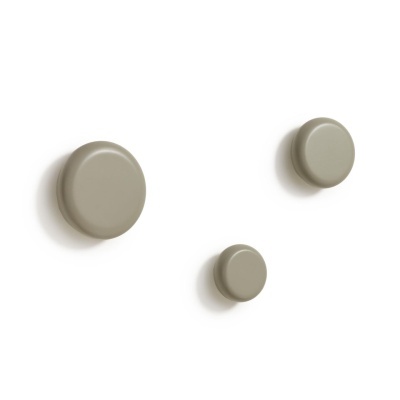 Cabides de parede Nadian, madeira, cinza, (Conj.3)