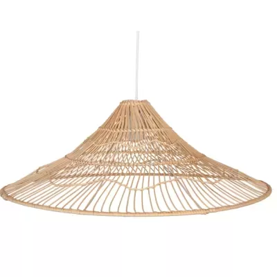 Candeeiro de Teto em Rattan Natural Norma Ø60x20