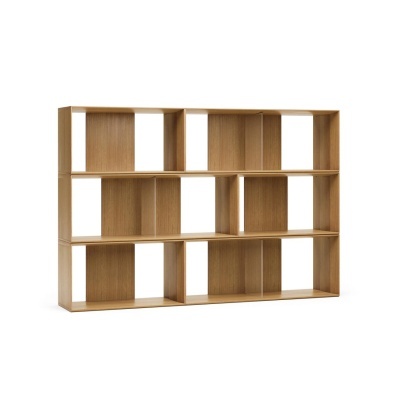 Estante Lutto, 6 módulos, madeira carvalho, 168x114