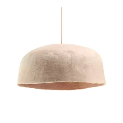 Candeeiro de Teto em Feltro Rosa Natural Yurte Ø50x16