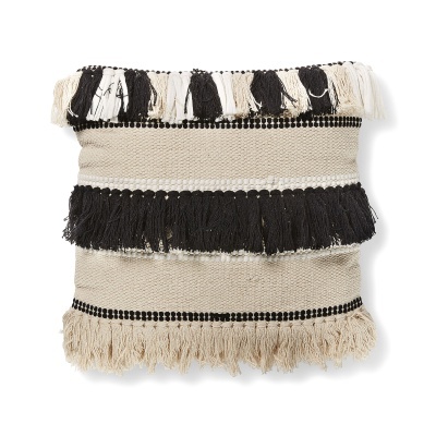 Capa de almofada Fini, bege/preto, 45x45