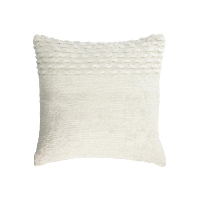 Capa de almofada Bevie, poliéster, creme, 45x45