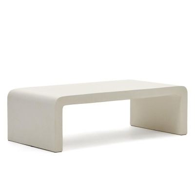 Mesa de centro Aguabrava, exterior, cimento, branco