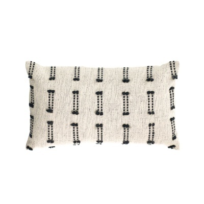 Capa de almofada Char, algodão, bege/preto, 30x50