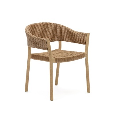 Cadeira Polani, exterior, madeira/rattan sintético