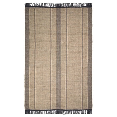 Tapete Bruni, fibras naturais, castanho/preto