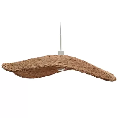Candeeiro de Teto em Rattan Natural Bibal Ø80x15