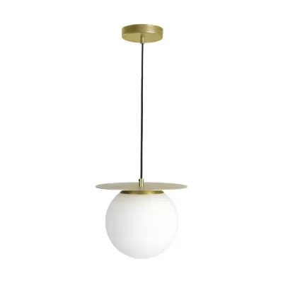 Candeeiro de Teto Main em Vidro Fosco e Metal Ø20x26