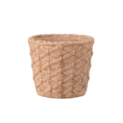 Vaso Luk, cimento, castanho, Ø19x16