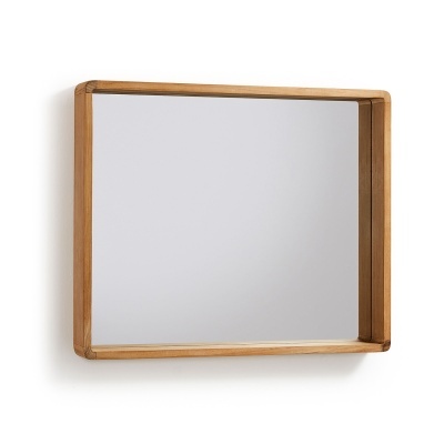 Espelho Kuvan, madeira teca, 80x65