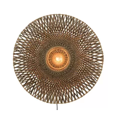 Aplique de Parede em Bambu Preto Natural Bali
