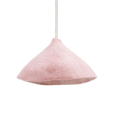 Candeeiro de Teto em Feltro Rosa Natural Tipi Ø43x30