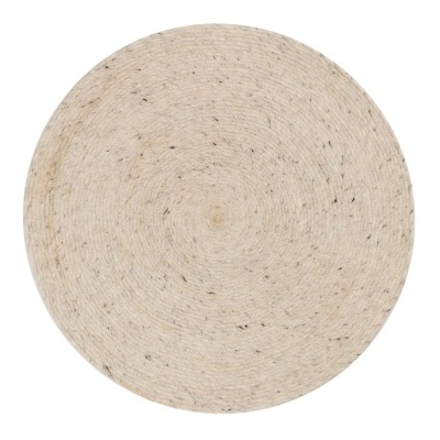 Tapete Taki, lã natural, cinza, Ø200