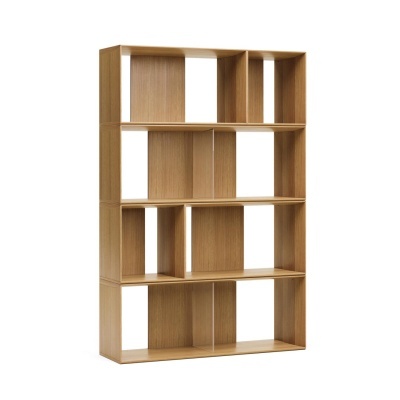 Estante Lutto, 6 módulos, madeira carvalho, 101x152