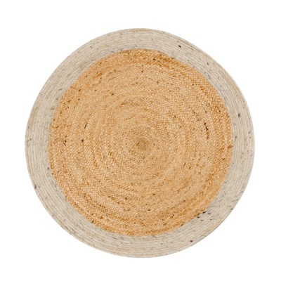 Tapete Mera, juta/lã natural, Ø150