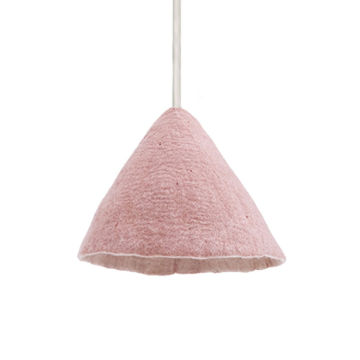Candeeiro de Teto em Feltro Rosa Natural Tipi Ø22x16