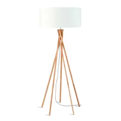 Candeeiro de Pé em Bambu e Linho Kilimanjaro